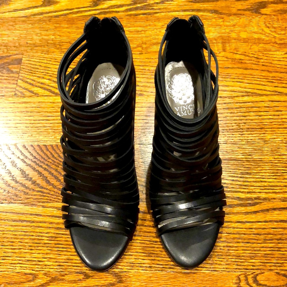Vince Camuto Black Lucky Vachetta Wedge